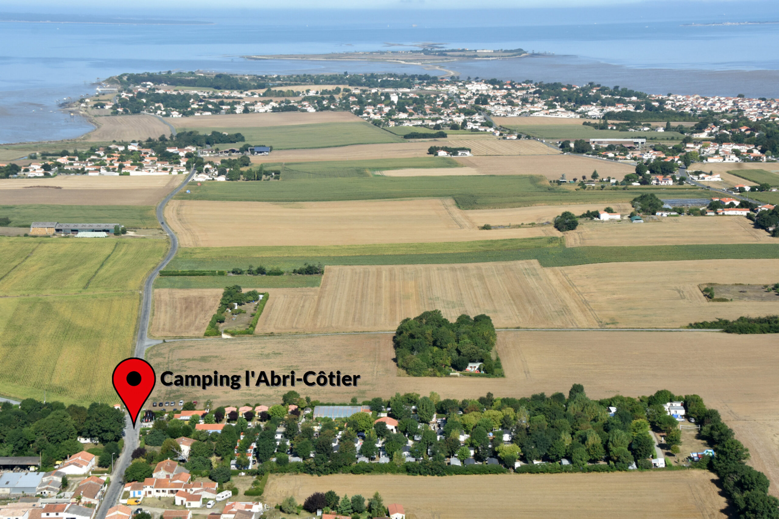 vue aérienne du camping